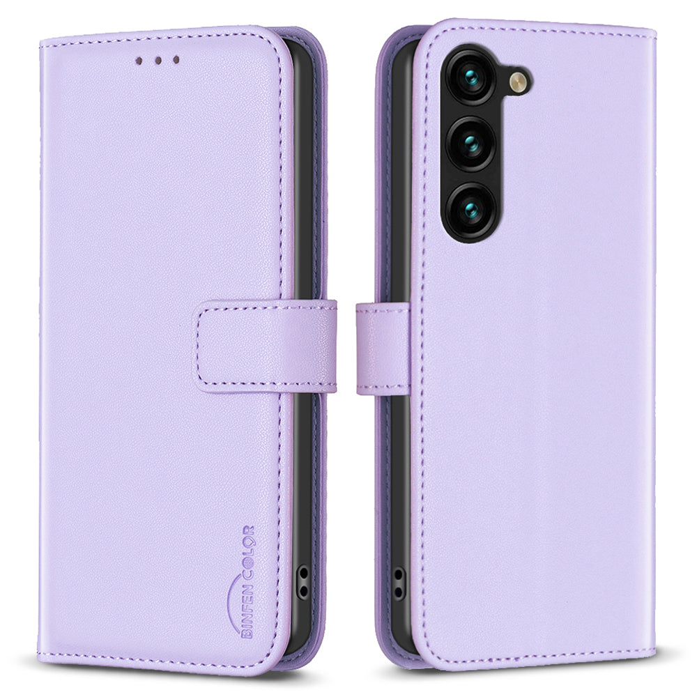 BINFEN COLOR BF17 For Samsung Galaxy S23 Wallet Stand Phone Cover PU Leather Smartphone Case BINFEN COLOR BF17 For Samsung Galaxy S23 Wallet Stand Phone Cover PU Leather Smartphone Case